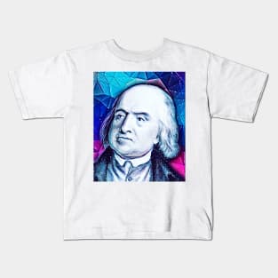 Jeremy Bentham Snowy Portrait | Jeremy Bentham Artwork 13 Kids T-Shirt